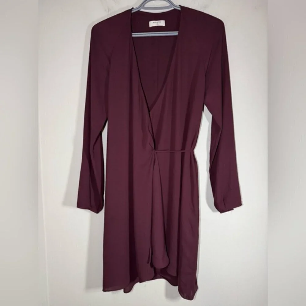 Aritzia Babaton Burgundy Wrap Dress size XS - Picture 8 of 8